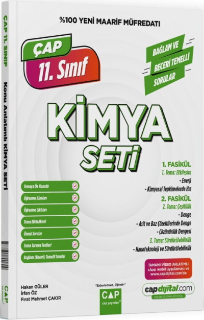 11. Sınıf Kimya Maarif Model Set Çap Yayınları Vivo Fotokopi Merkezi