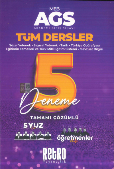 2025 MEB AGS Tüm Dersler Tamamı Çözümlü 5 Deneme Retro Yayıncılık Vivo Fotokopi Merkezi