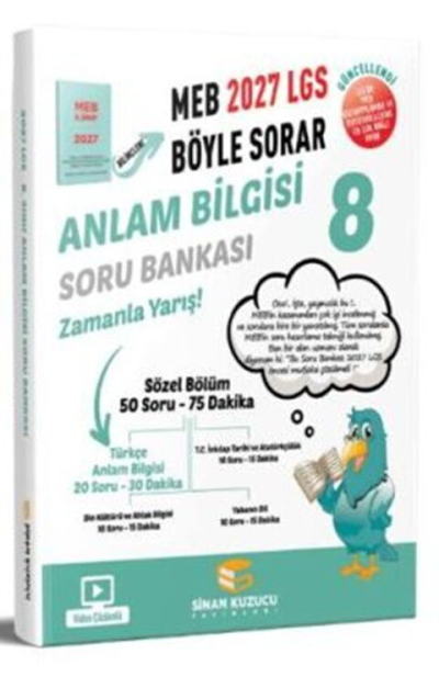 2027 8. Sınıf LGS Anlam Bilgisi Soru Bankası Sinan Kuzucu Vivo Fotokopi Merkezi