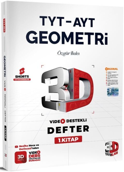 TYT AYT Geometri Video Destekli Defter 3D Yayınları Vivo Fotokopi Merkezi