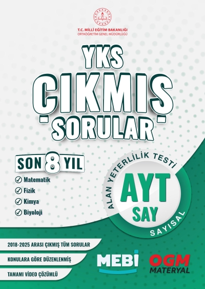 YKS Çıkmış Sorular AYT Sayısal Son 8 Yıl (2018-205) MEB OGM Vivo Fotokopi Merkezi