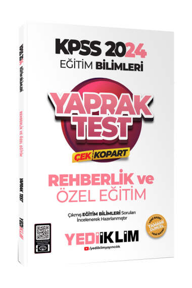 2024 KPSS Eğitim Bilimleri Rehberlik ve Özel Eğitim Çek Kopart Yaprak Test Vivo Fotokopi Merkezi