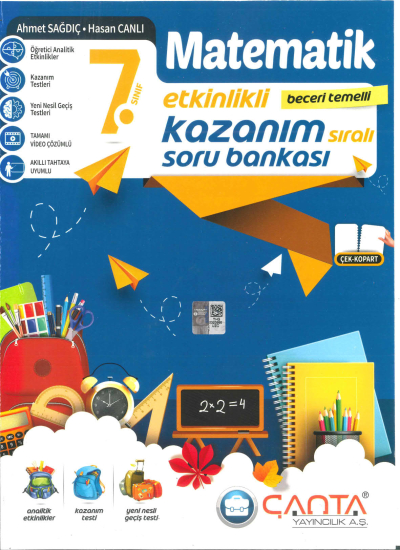 7.Sınıf Kazanım Matematik Soru Bankası Çanta Yayınları Vivo Fotokopi Merkezi