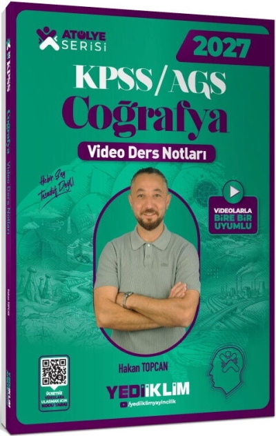 KPSS MEB-AGS Coğrafya Atölye Video Ders Notları Hakan Topcan Yediiklim Yayınları Vivo Fotokopi Merkezi