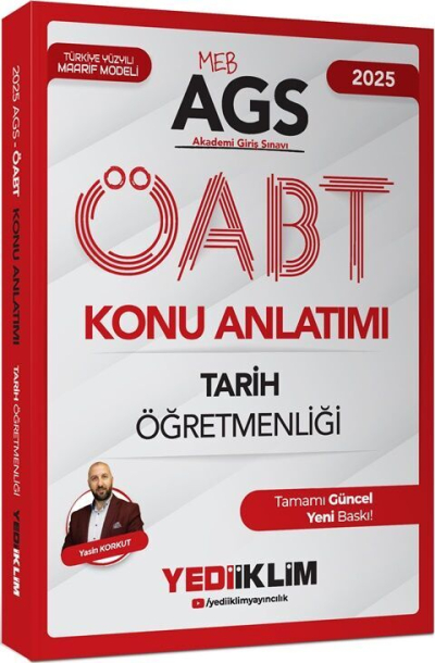 2025 MEB AGS ÖABT Tarih Öğretmenliği Konu Anlatımı Yediiklim Yayınları