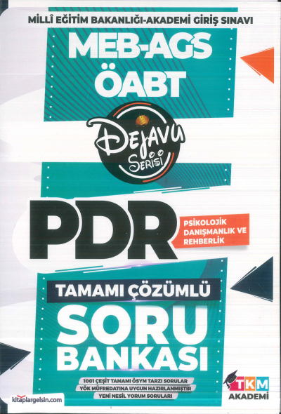 2025 ÖABT Psikolojik Danışmanlık ve Rehberlik DEJAVU Soru Bankası TKM Akademi Vivo Fotokopi Merkezi