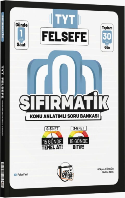 TYT Felsefe Sıfırmatik Konu Anlatımlı Soru Bankası Ders Platosu Vivo Fotokopi Merkezi