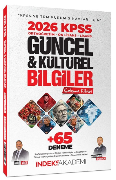 2026 KPSS Güncel ve Kültürel Bilgiler Çalışma Kitabı 65 Deneme İlaveli İndeks Akademi Yayıncılık Vivo Fotokopi Merkezi