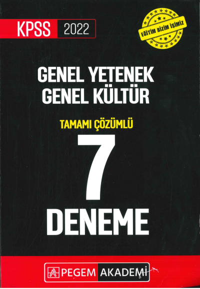 GKGY TAMAMI ÇÖZÜMLÜ 7Lİ DENEME