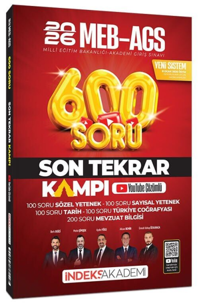 2026 MEB-AGS Son Tekrar Kampı 600 Soru Bankası Youtube Video Çözümlü İndeks Akademi Yayıncılık Vivo Fotokopi Merkezi