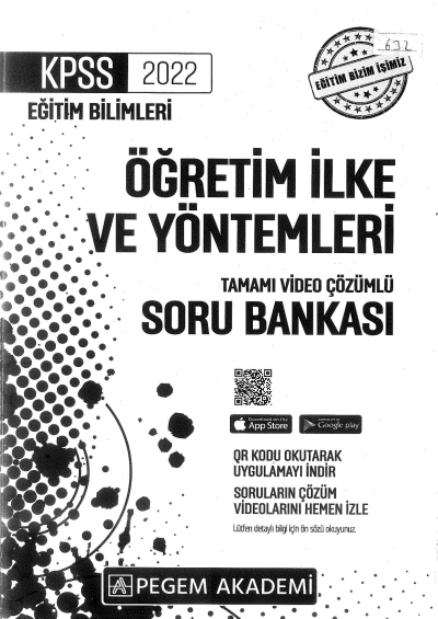 2022 KPSS Eğitim Bilimleri ÖĞRETİM İLKE VE YÖNTEMLERİ SORU BANKASI Vivo Fotokopi Merkezi