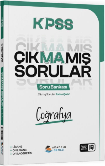 KPSS Coğrafya Çıkmamış Sorular Soru Bankası Akademi Denizi Vivo Fotokopi Merkezi