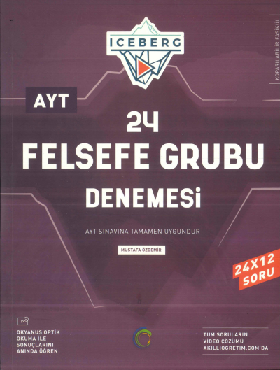 AYT Felsefe Grubu Iceberg 24 Deneme Okyanus Yayınları Vivo Fotokopi Merkezi