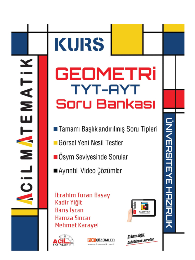 TYT AYT Geometri KURS Soru Bankası Acil Yayınları Vivo Fotokopi Merkezi
