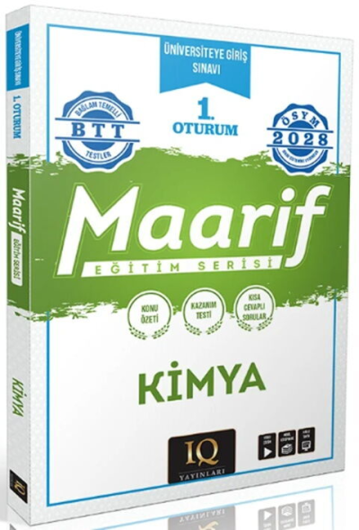 2028 YKS TYT Kimya Maarif Eğitim Serisi 1. Oturum IQ Yayınları Vivo Fotokopi Merkezi