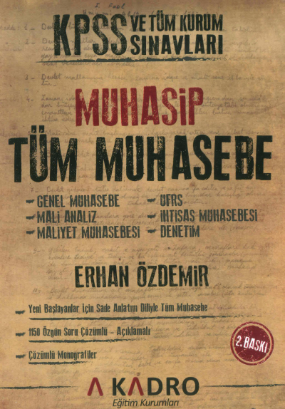 KPSS A Grubu Muhasip Tüm Muhasebe Konu Anlatımlı Çözümlü Sorular A Kadro Yayınları Vivo Fotokopi Merkezi