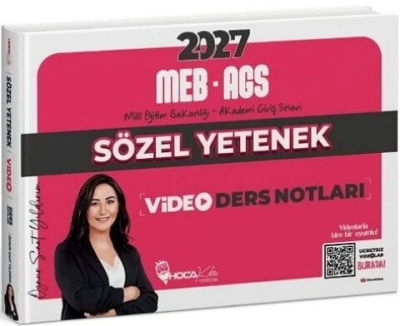 MEB-AGS Sözel Yetenek Video Ders Notları - Öznur Saat Yıldırım Hoca Kafası Yayınları Vivo Fotokopi Merkezi