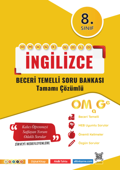 8.Sınıf İngilizce Motivasyon Soru Bankası Omage Yayınları Vivo Fotokopi Merkezi