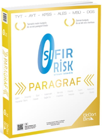 2027 TYT Paragraf Sıfır Risk Soru Bankası Video Çözümlü Üç Dört Beş Yayınları Vivo Fotokopi Merkezi