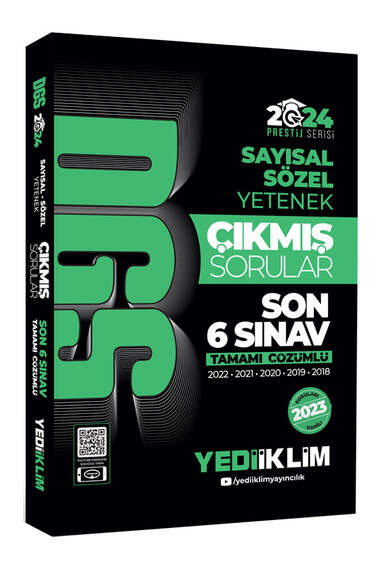 2024 DGS Sayısal Sözel Yetenek Tamamı Çözümlü Son 6 Sınav Çıkmış Sorular (2018-2023) Vivo Fotokopi Merkezi