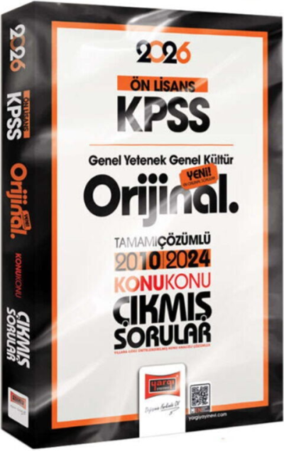 2026 KPSS Ön Lisans GK GY Orijinal 2010 2024 Konu Konu Çıkmış Sorular Yargı Yayınları