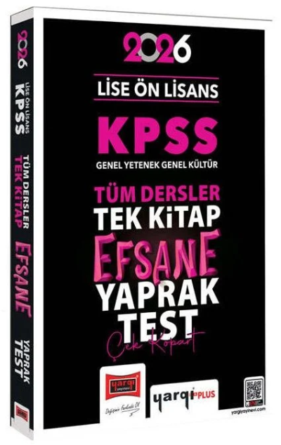 2026 KPSS Lise Ön Lisans Efsane Yaprak Test Yargı Yayınları Vivo Fotokopi Merkezi