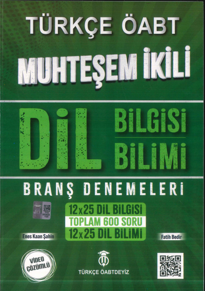 ÖABT Türkçe Dil Bilgisi-Dil Bilimi Muhteşem İkili Branş Denemeleri Türkçe ÖABTDEYİZ Vivo Fotokopi Merkezi