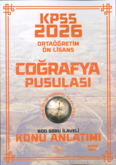 2026 KPSS Ortaöğretim Önlisans Coğrafya Pusulası Konu Anlatımı CBA Yayınları Vivo Fotokopi Merkezi