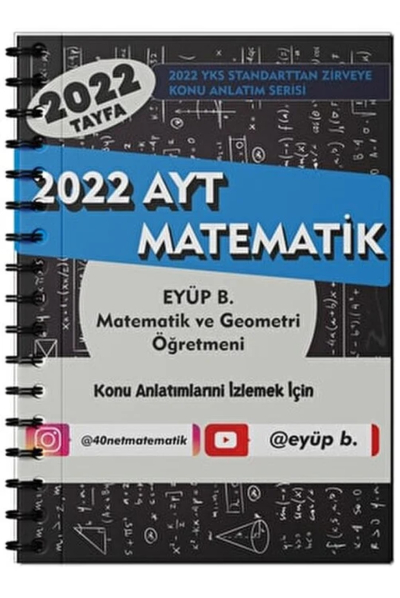Eyüp B. 2022 Matematik TYT Video Ders Notları Vivo Fotokopi Merkezi