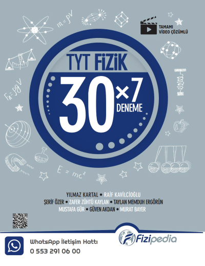 TYT Fizik 30 x 7 Deneme Fizipedia Yayınları Vivo Fotokopi Merkezi