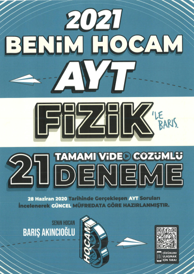 2021 AYT Fizik Tamamı Video Çözümlü 21 Deneme Sınavı Vivo Fotokopi Merkezi