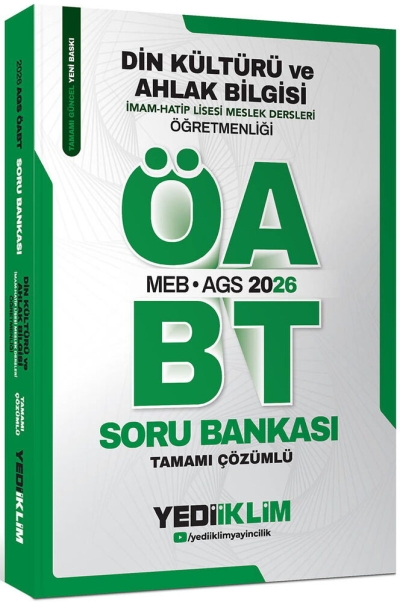 2026 ÖABT MEB-AGS Din Kültürü ve Ahlak Bilgisi Öğretmenliği Soru Bankası Çözümlü Yediiklim Yayınları