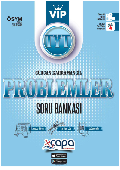 TYT VİP Problemler Tamamı Video Çözümlü Soru Bankası Çapa Yayınları Vivo Fotokopi Merkezi