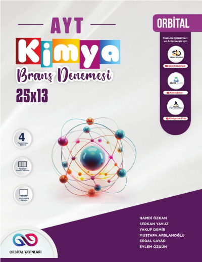 AYT Kimya 25 x 13 Branş Denemeleri Orbital Yayınları Vivo Fotokopi Merkezi