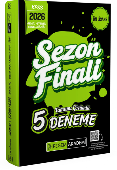 2026 KPSS Ön Lisans Genel Yetenek Genel Kültür Sezon Finali Tamamı Çözümlü 5 Deneme Pegem Yayınları Vivo Fotokopi Merkezi