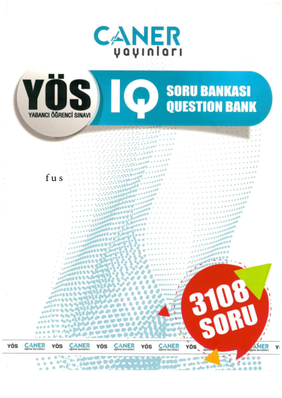 Caner Yayınları YÖS IQ Soru Bankası 3108 Soru Vivo Fotokopi Merkezi