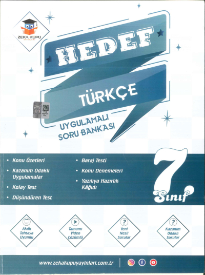 7. Sınıf Türkçe Hedef Uygulamalı Soru Bankası Zeka Küpü Yayınları Vivo Fotokopi Merkezi