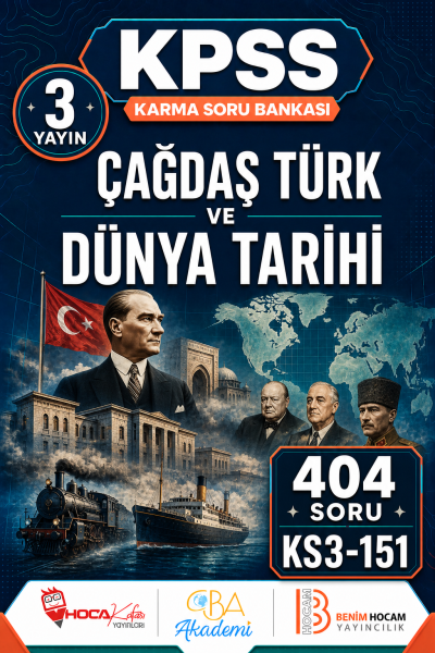 Çağdaş Türk ve Dünya Tarihi 3 Yayın 404 Soru (Benim Hocam - CBA - Hoca Kafası Yayınları) Vivo Fotokopi Merkezi