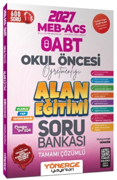 ÖABT MEB-AGS Okul Öncesi Öğretmenliği Alan Eğitimi Soru Bankası Çözümlü - Muhammet Güngör Yönerge Yayınları Vivo Fotokopi Merkezi