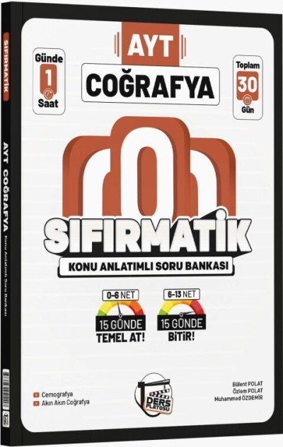 AYT Coğrafya Sıfırmatik Konu Anlatımlı Soru Bankası Ders Platosu Vivo Fotokopi Merkezi