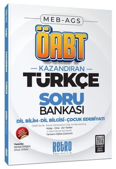 2026 MEB AGS ÖABT Türkçe Öğretmenliği Dil Bilim-Dil Bilgisi Çocuk Edebiyatı Soru Bankası Retro Kitap Vivo Fotokopi Merkezi