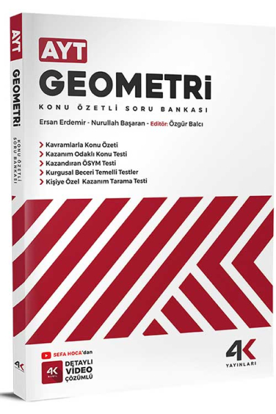 AYT Geometri Konu Özetli Soru Bankası 4K Yayınları Vivo Fotokopi Merkezi