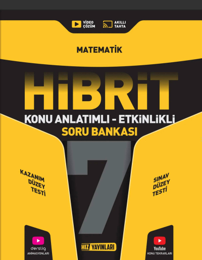 7.Sınıf Matematik HİBRİT Soru Bankası Hız Yayınları Vivo Fotokopi Merkezi