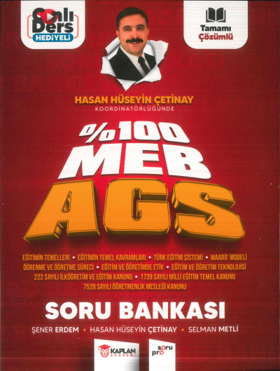 2025 %100 MEB AGS Eğitim ve Eğitim Mevzuatı Soru Bankası KAPLAN AKADEMİ Vivo Fotokopi Merkezi