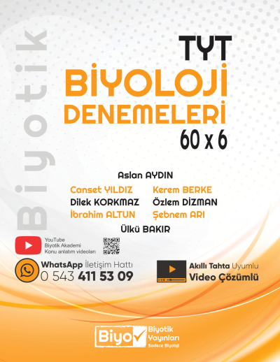 TYT Biyoloji Biyotik 60 x 6 Denemeleri Biyotik Yayınları Vivo Fotokopi Merkezi