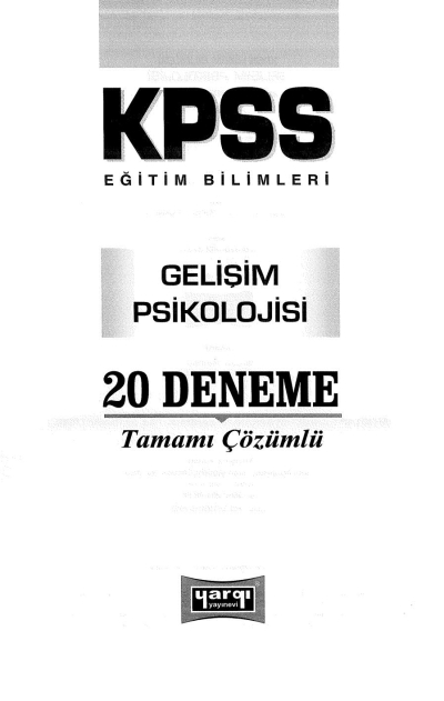 GELİŞİM PSİKOLOJİSİ 20 Lİ DENEME Vivo Fotokopi Merkezi