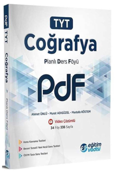 TYT Coğrafya Planlı Ders Föyü PDF Eğitim Vadisi Yayınları Vivo Fotokopi Merkezi