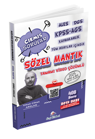 ALES DGS KPSS AGS Kaymakamlık Tüm Adaylar İçin Sözel Mantık Tamamı Video Çözümlü Çıkmış Sorular Dizgi Kitap Vivo Fotokopi Merkezi