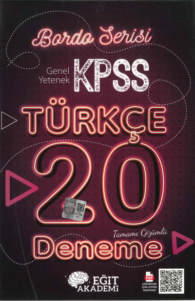 TÜRKÇE 20 DENEME TAMAMI ÇÖZÜMLÜ Vivo Fotokopi Merkezi