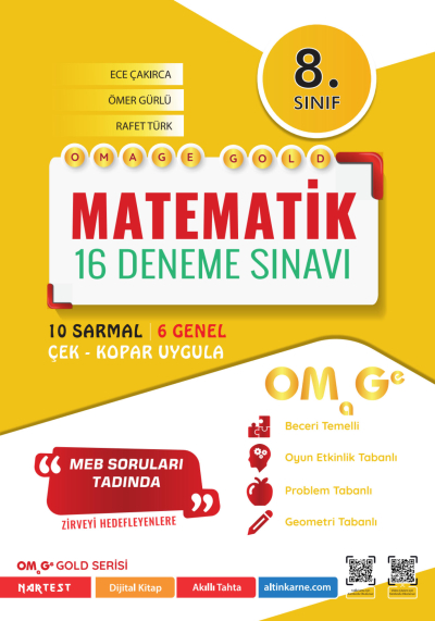 8. Sınıf Omage Gold Matematik 16 Deneme Sınavı Omage Yayınları Vivo Fotokopi Merkezi